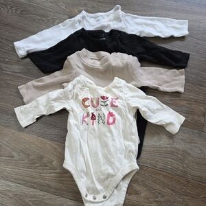 Garanimals 'Cute and Kind' Bodysuit Set - Cream, Black, Brown